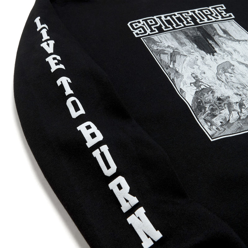 Spitfire Inferno Sleeve Sweatshirt - Black/Black/White