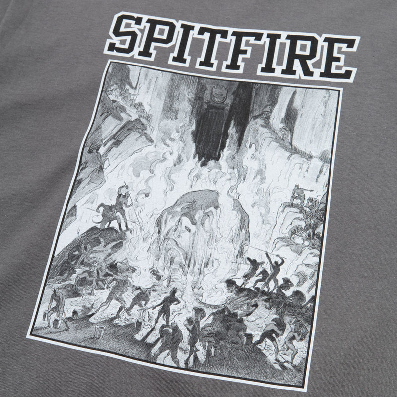 Spitfire Inferno Long Sleeve T-Shirt - Charcoal/Black/White