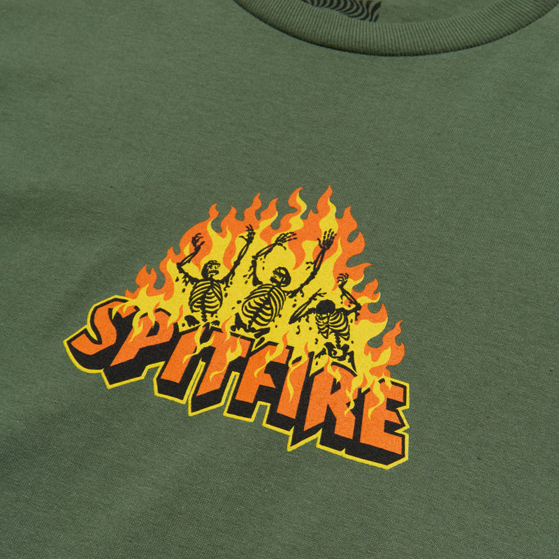 Spitfire Hellfire Long Sleeve T-Shirt - Military Green/Multi