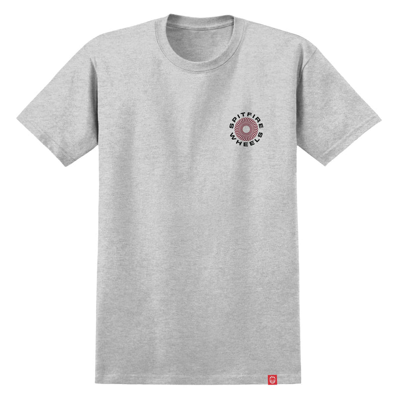 Spitfire Classic '87 Swirl Fade Fill T-Shirt - Ash Grey/Red/Black Fade