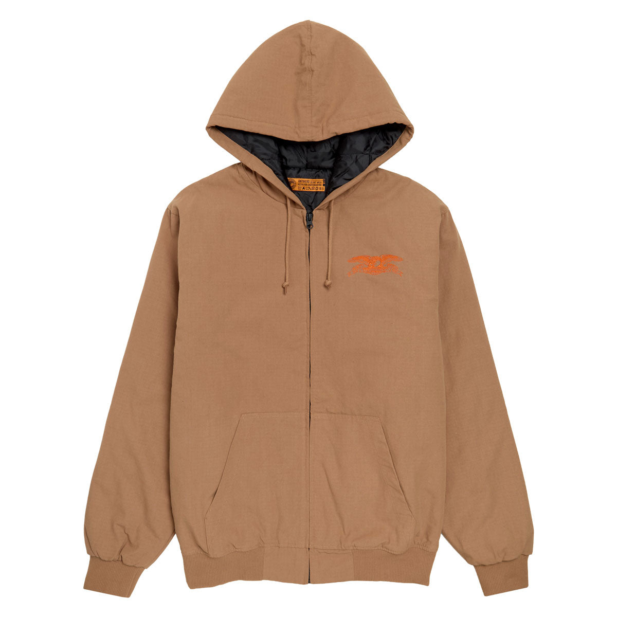 Anti-Hero Basic Eagle Ripstop Hooded Jacket - Brown image 1