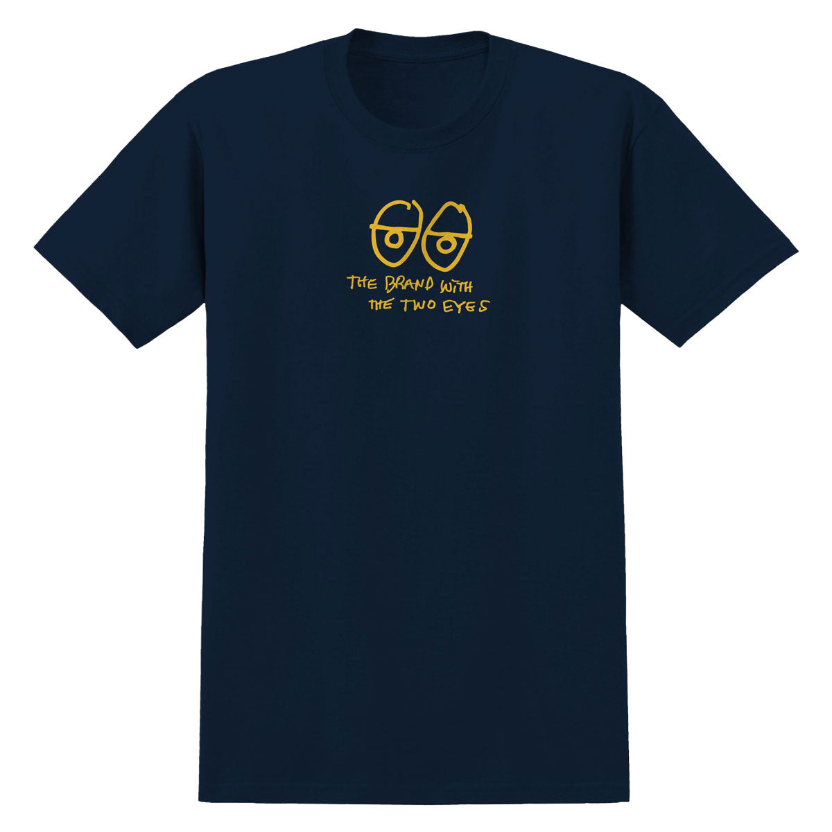 Krooked Two Eyes T-Shirt - True Navy/Yellow image 1