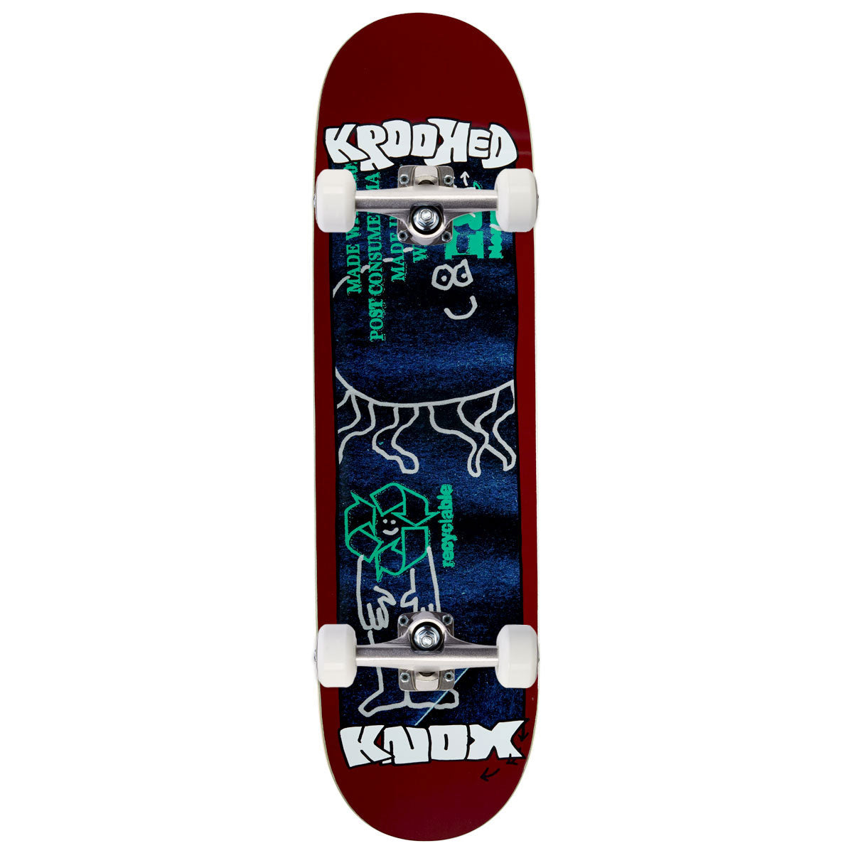 Krooked Knox Recycled Skateboard Complete - 8.50