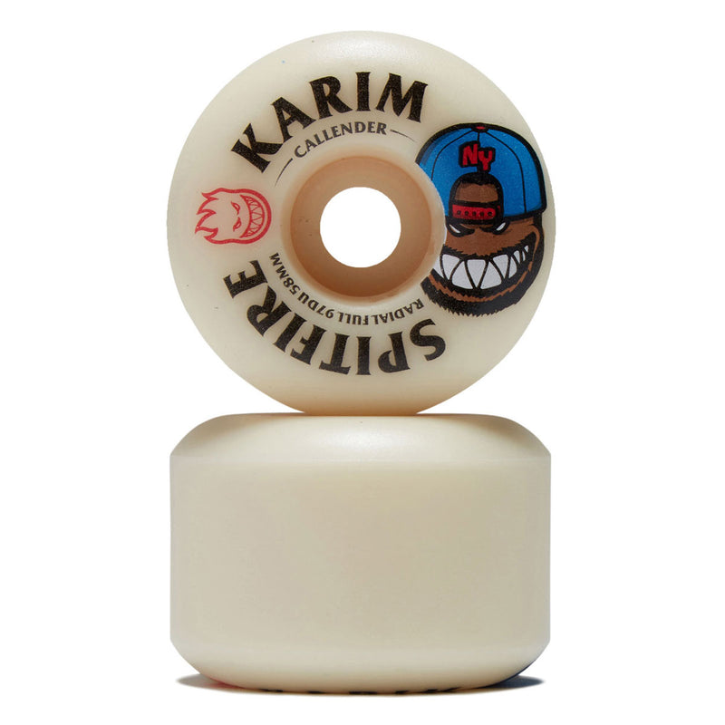 Spitfire F4 97d Karim Callender Burn Squad Radial Full Skateboard Wheels - Natural - 58mm