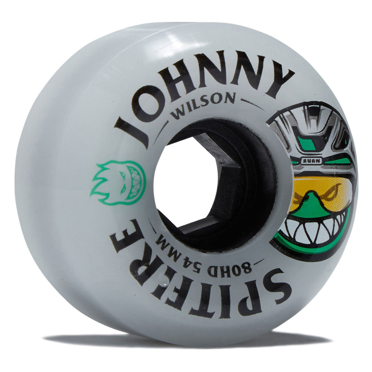 Spitfire 80HD Johnny Wilson Burn Squad Conical Full Skateboard Wheels - Clear - 54mm image 1