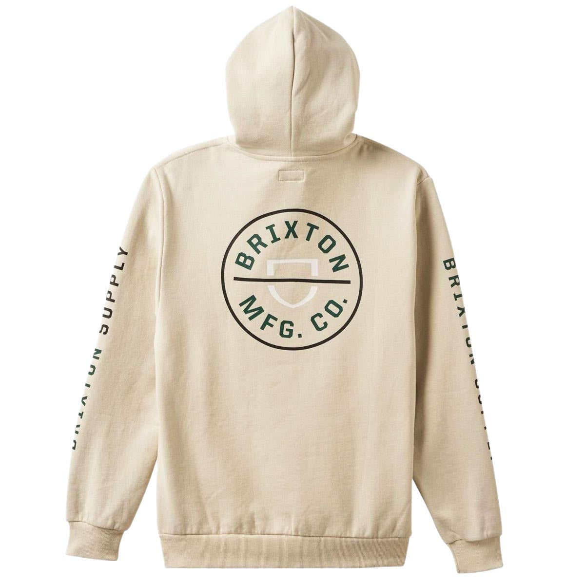 Brixton Crest Hoodie - Beige/Black/Pine Needle image 4