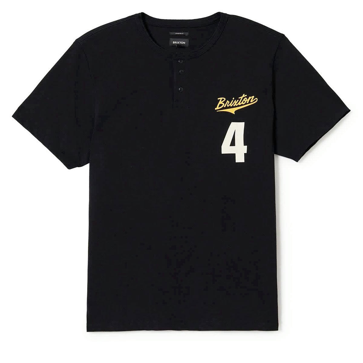 Brixton The League Baseball T-Shirt - Black/Black image 1