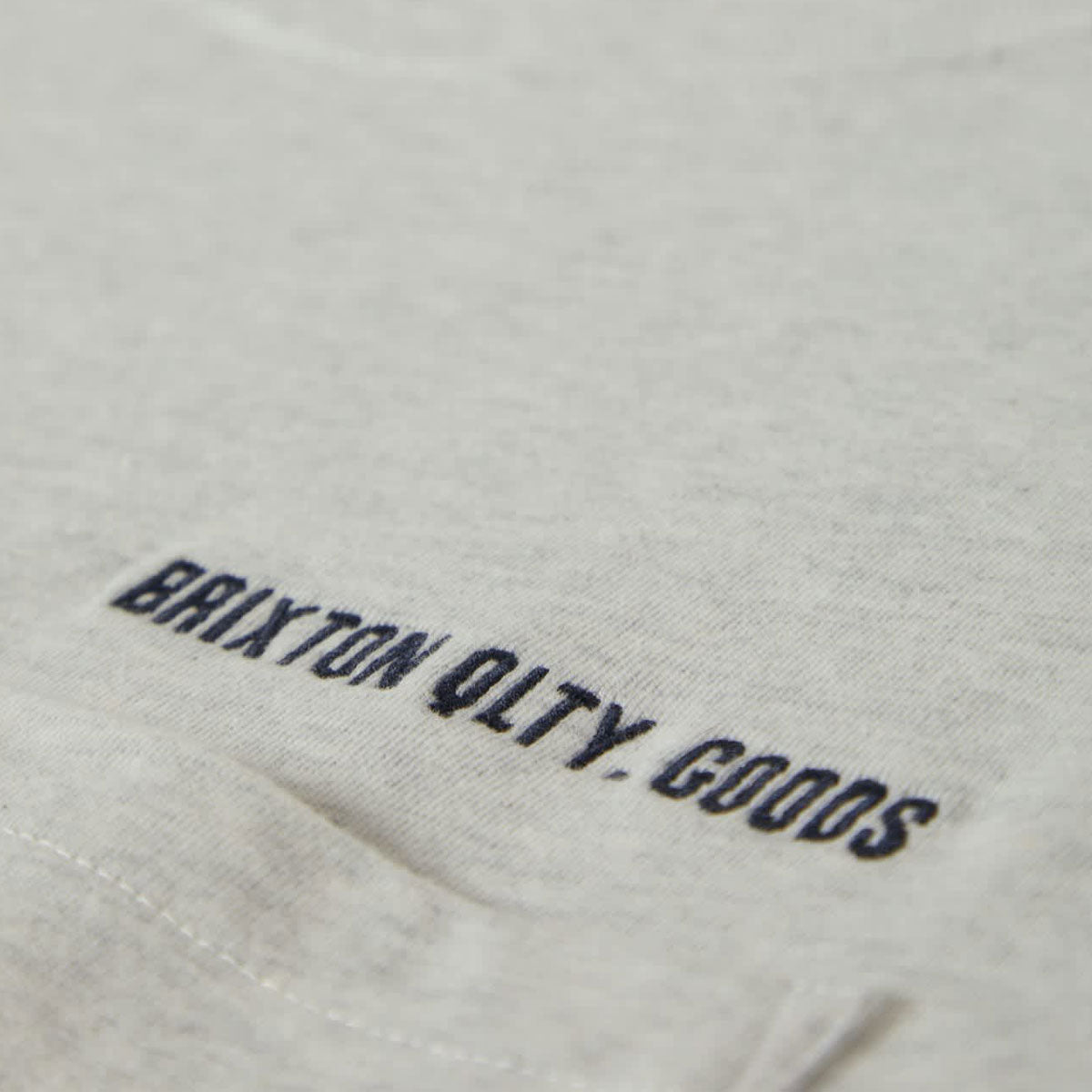 Brixton Emb Heavyweight Pocket T-Shirt - Heather Grey Ash image 2