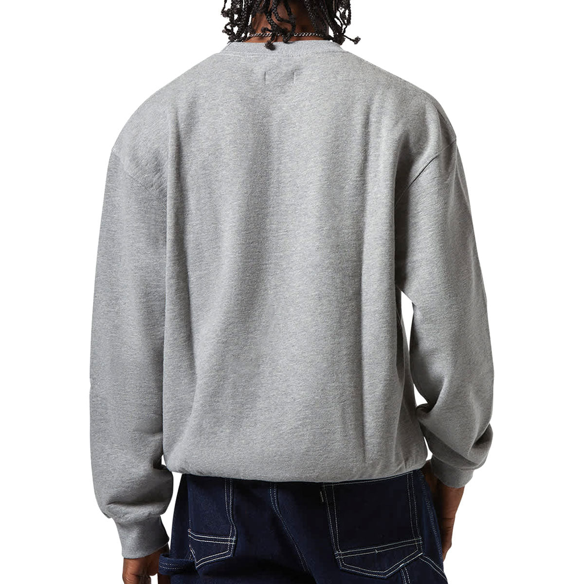 Brixton The League Broken In Sweatshirt - Heather Grey image 4