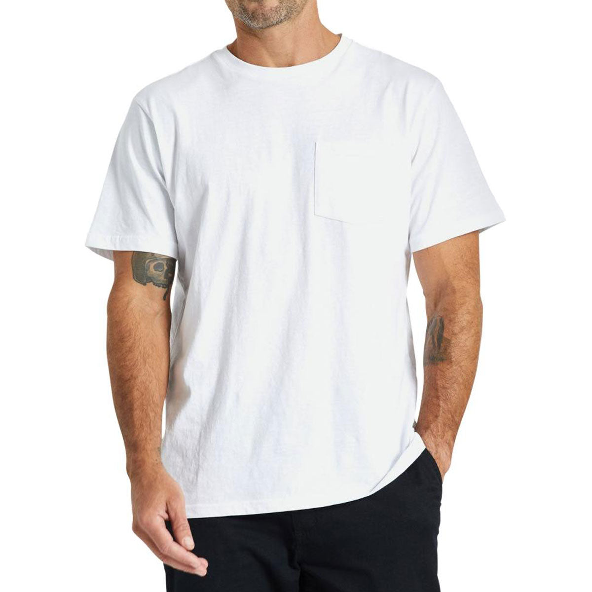 Brixton Premium Cotton Pocket T-Shirt - White image 2