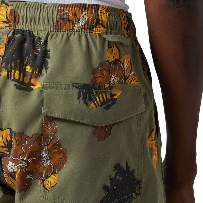 Brixton Everyday Stretch Hybrid Shorts - Olive Surplus Floral