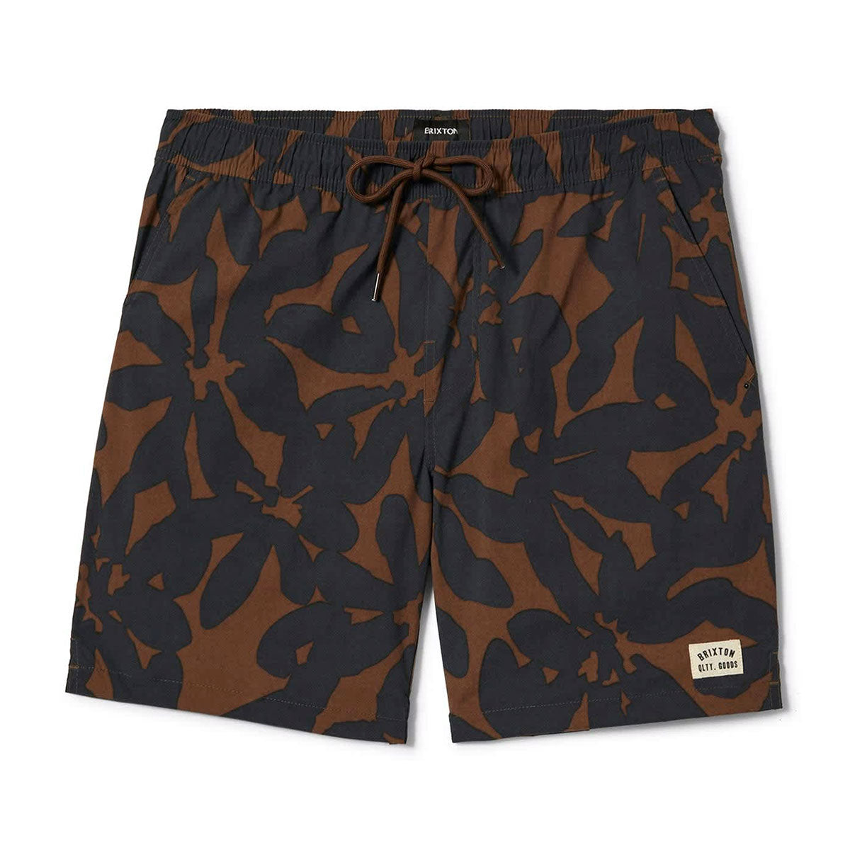 Brixton Everyday Stretch Hybrid Shorts - Pinecone Brown Floral image 1