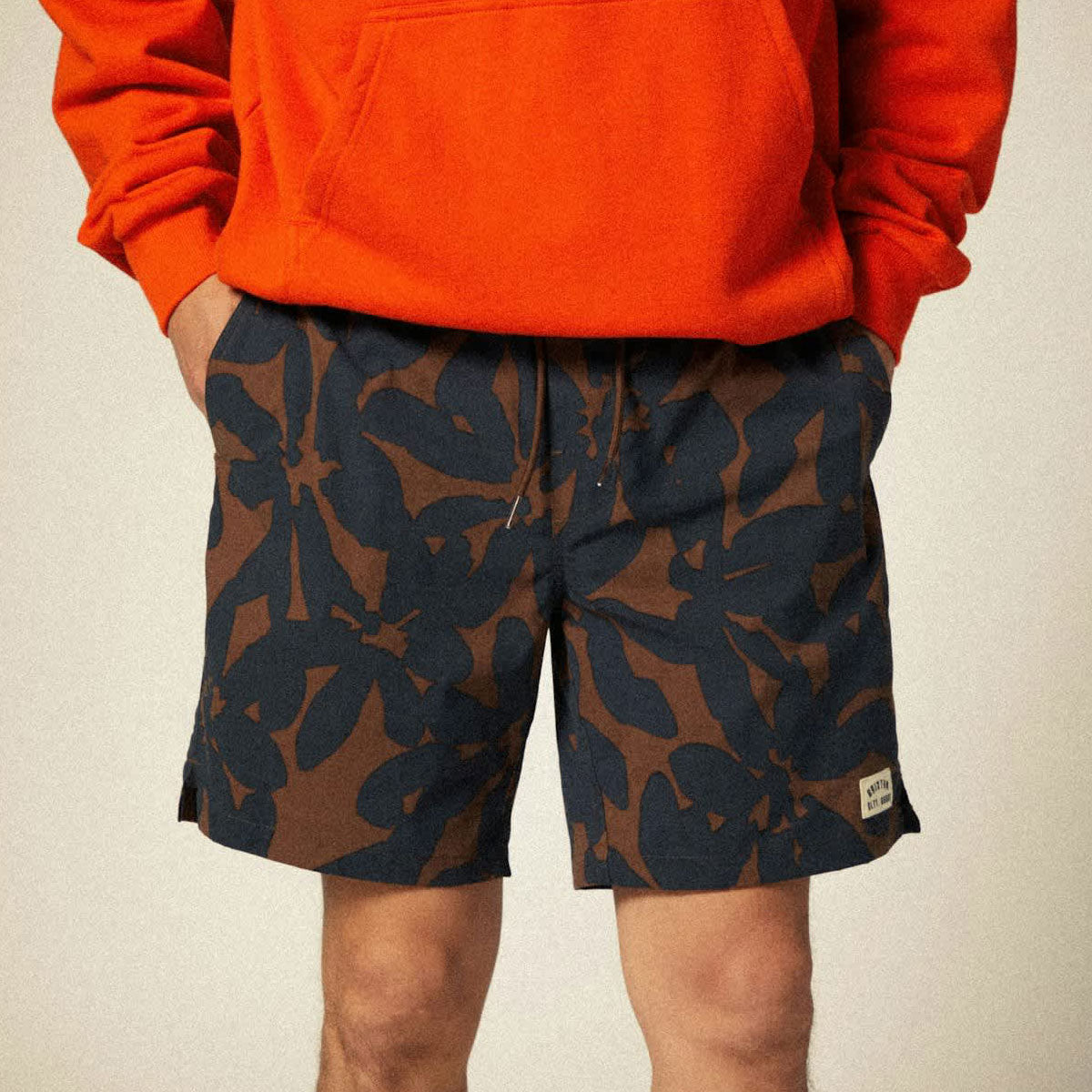 Brixton Everyday Stretch Hybrid Shorts - Pinecone Brown Floral image 2