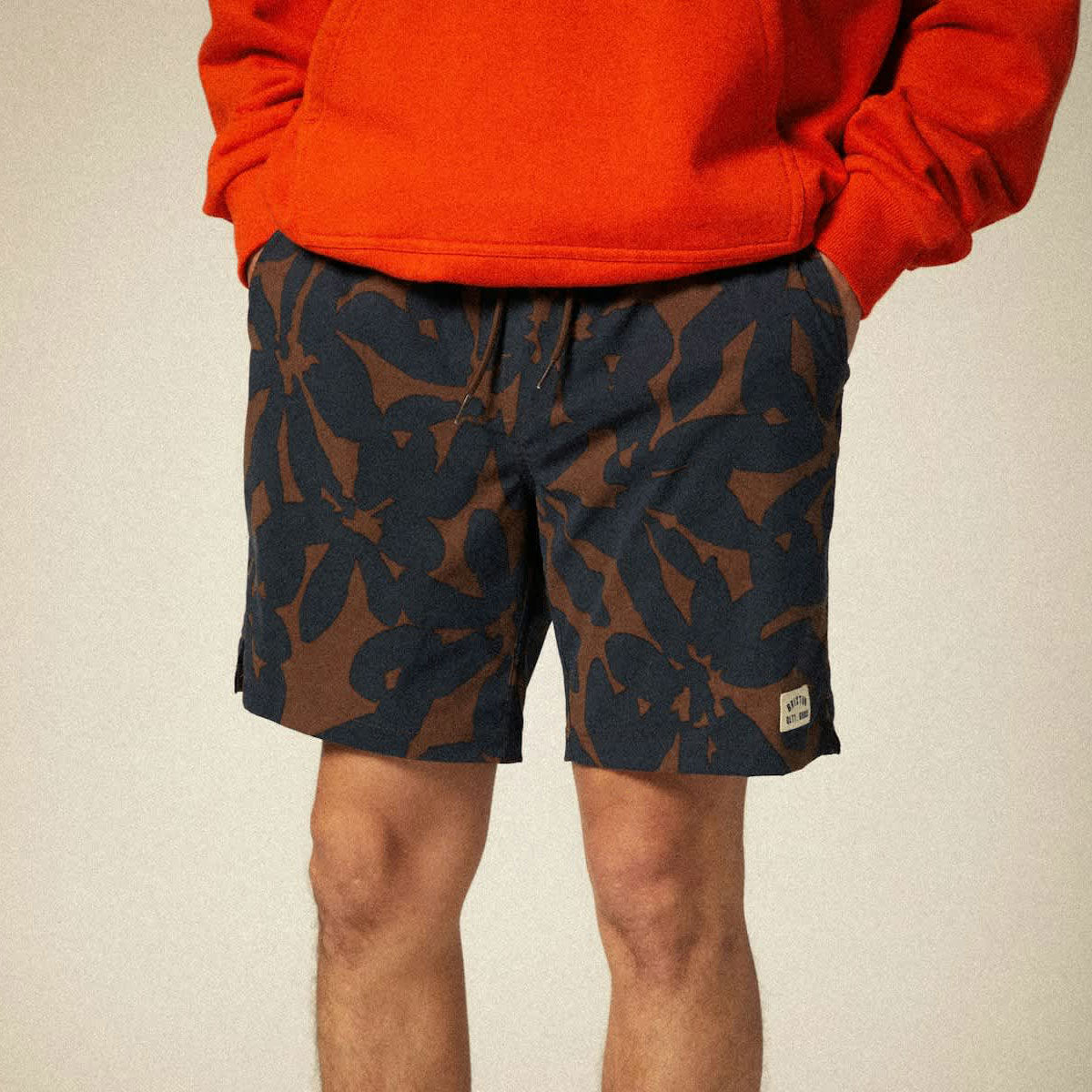 Brixton Everyday Stretch Hybrid Shorts - Pinecone Brown Floral image 3