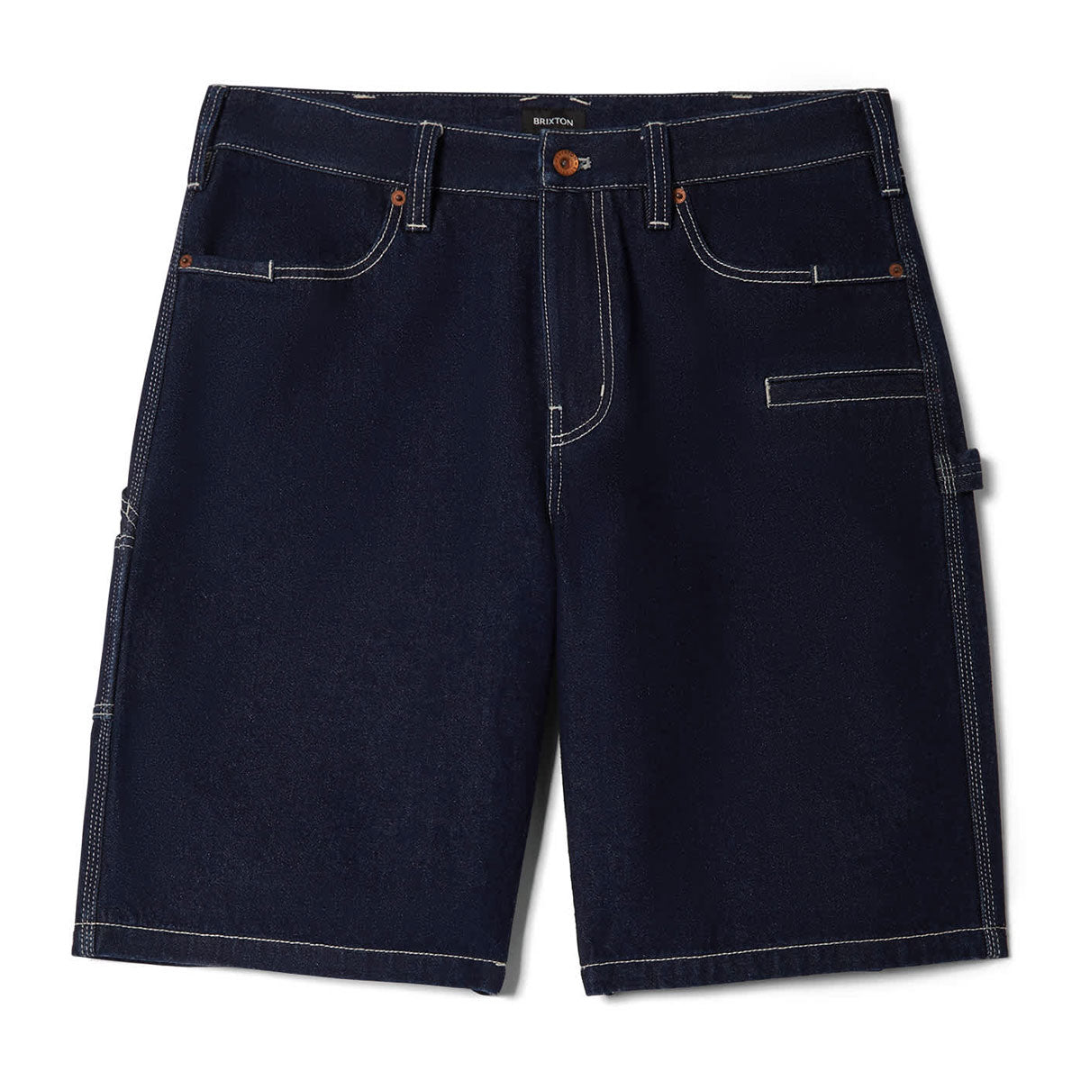 Brixton Builders Carpenter Baggy Shorts - Rinse Denim image 1