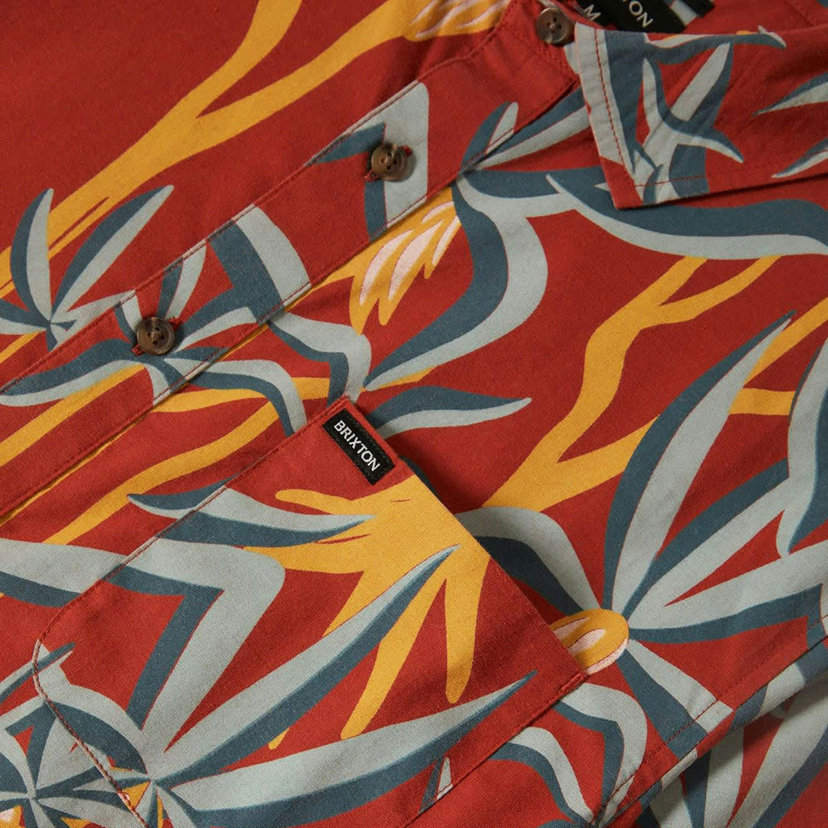 Brixton Charter Print Shirt - Dark Red Scenic Trip image 4