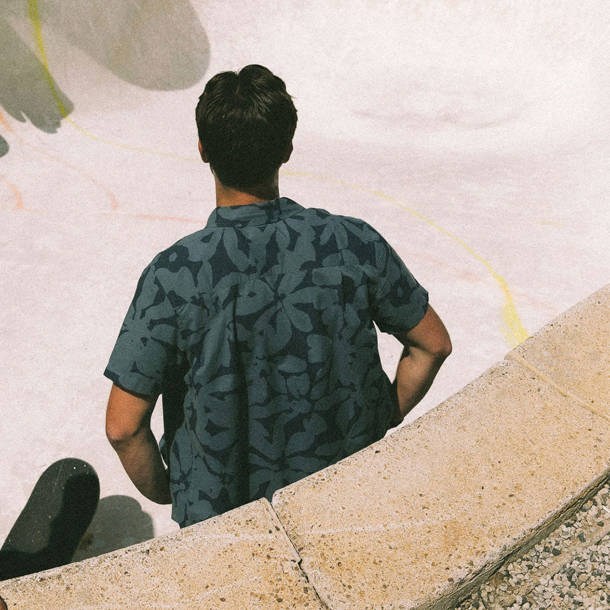 Brixton Charter Print Shirt - Washed Navy/Azure Blue Floral image 6