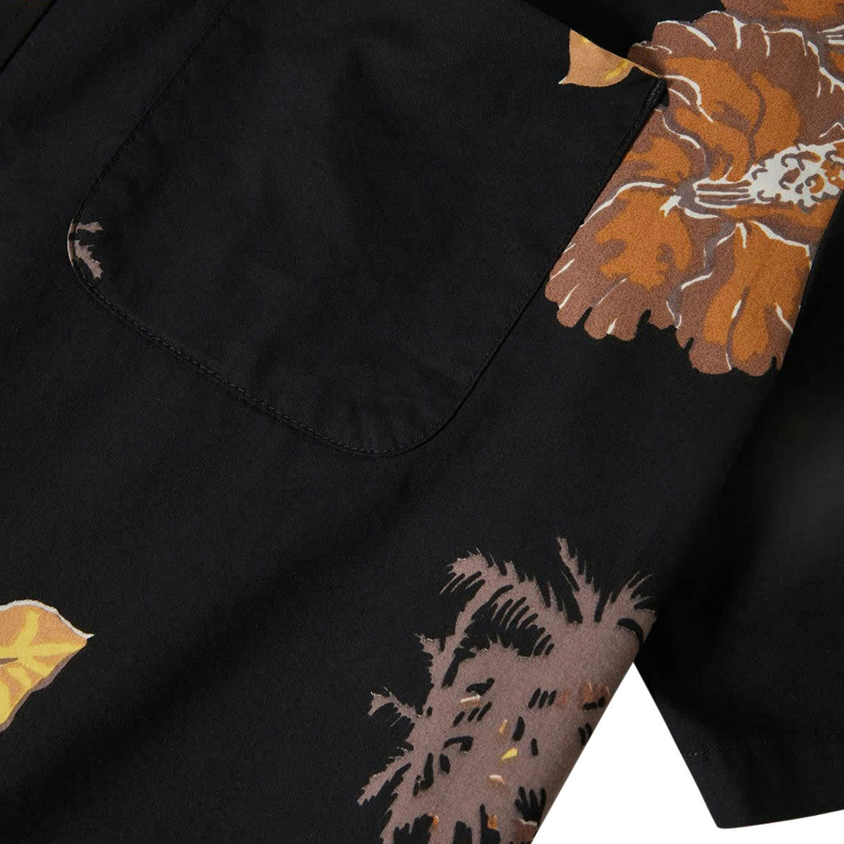 Brixton Cru Print Shirt - Washed Black/Charcoal Floral image 4