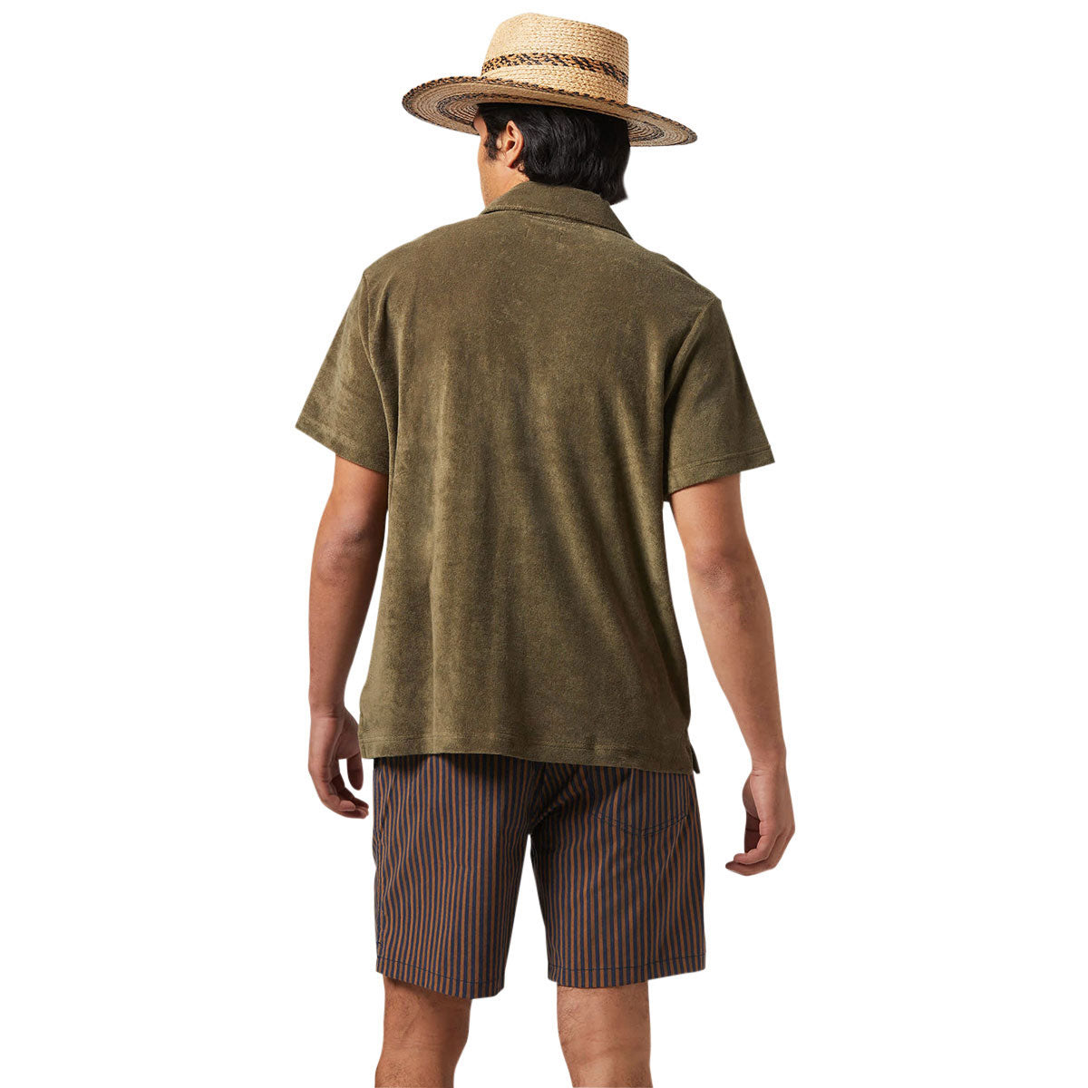 Brixton Bunker Terry Cloth Knit Shirt - Ivy Green image 3