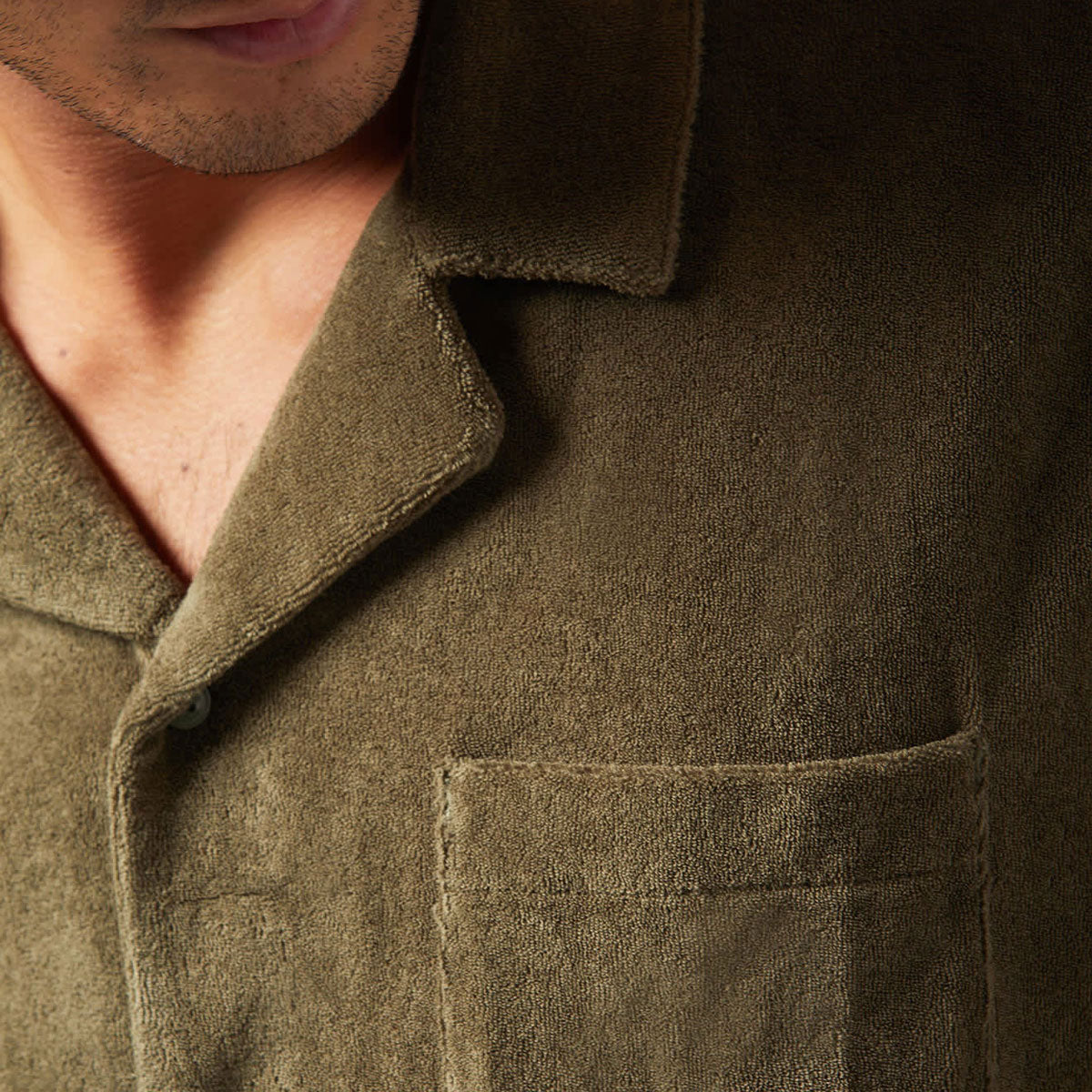 Brixton Bunker Terry Cloth Knit Shirt - Ivy Green image 6