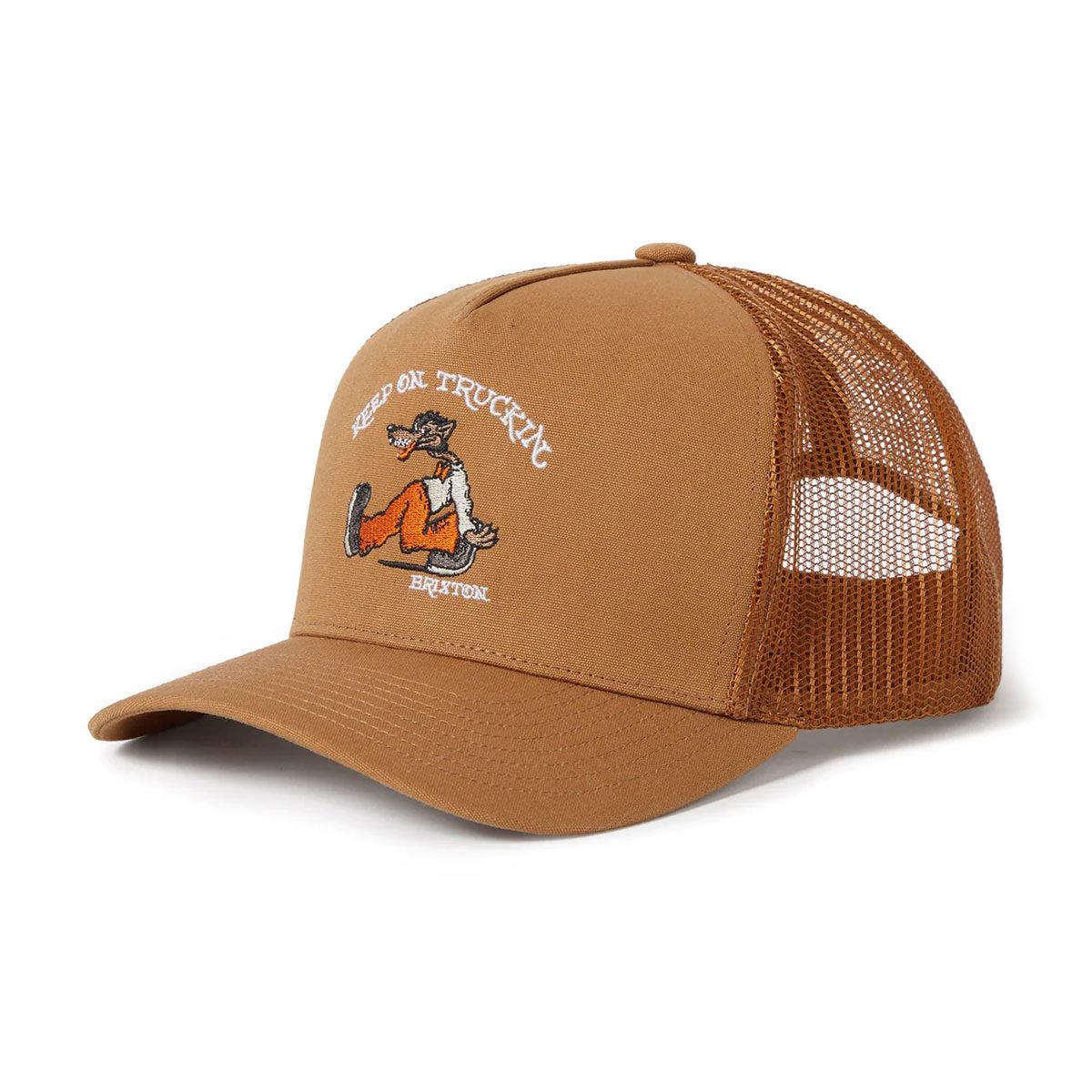 Brixton Stride C Np Mp Trucker Hat - Washed Copper/Washed Copper image 1