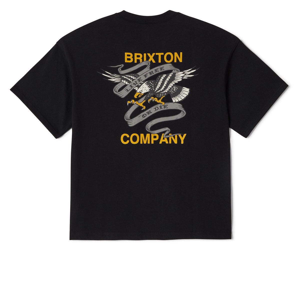 Brixton Live Free Heavyweight Relaxed T-Shirt - Black Classic Wash image 1