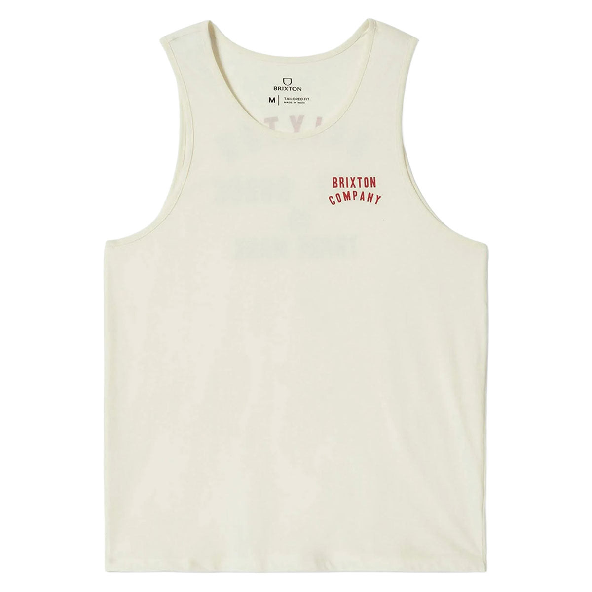 Brixton Woodburn Tank Top - Off White/Crimson image 1