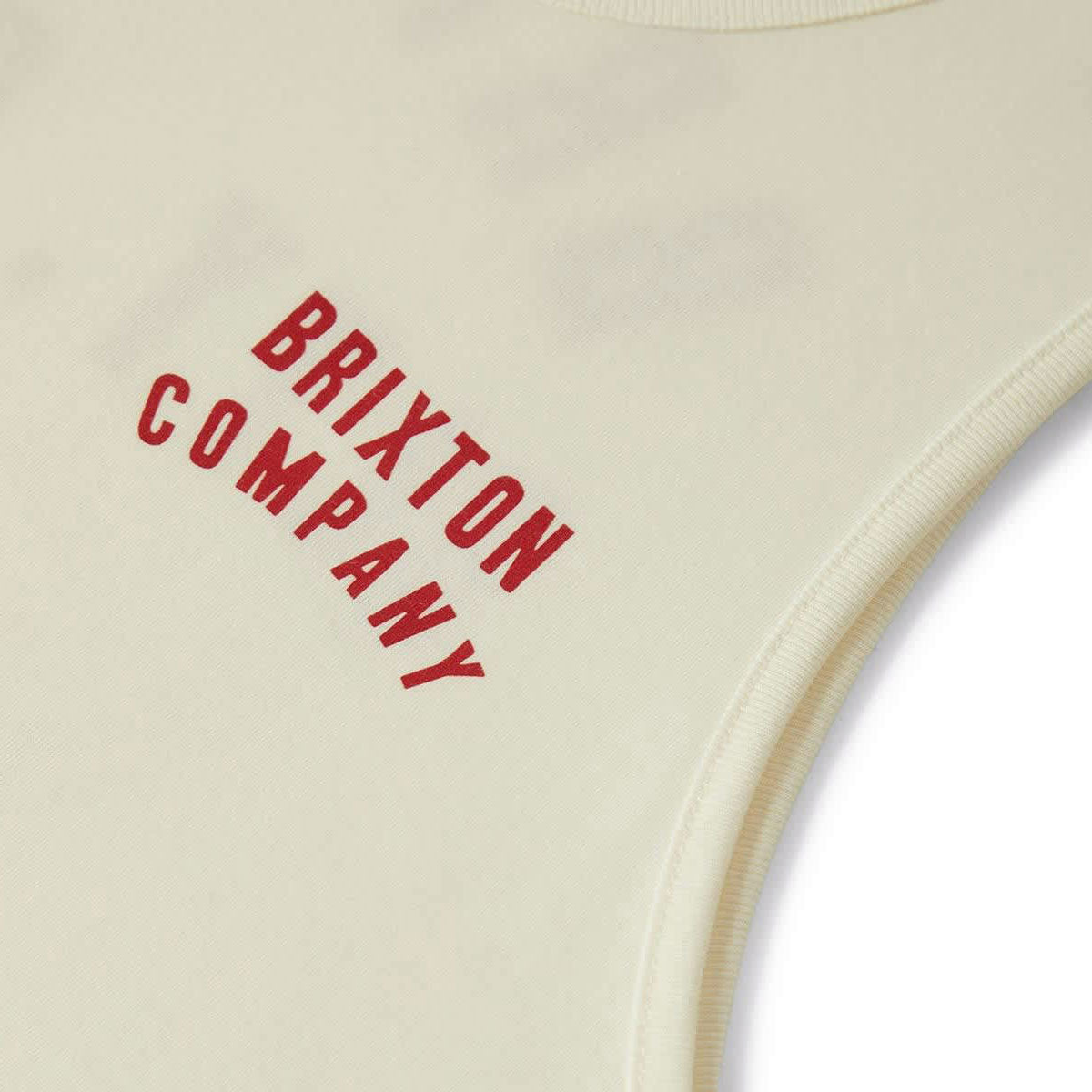 Brixton Woodburn Tank Top - Off White/Crimson image 3