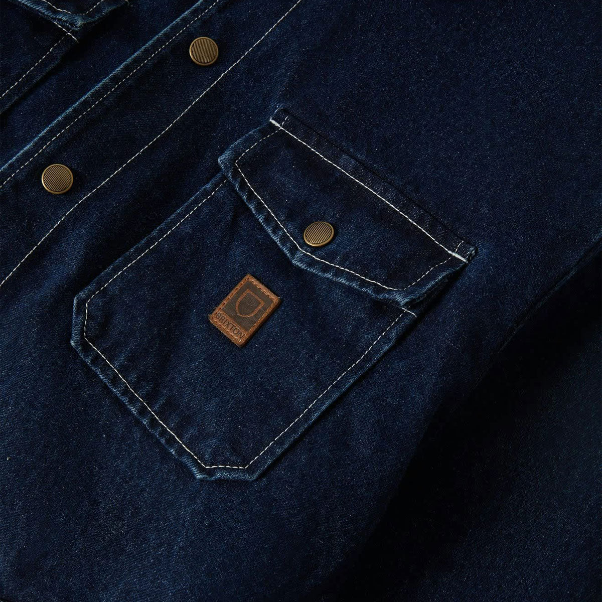 Brixton Durham Lined Jacket - Medium Wash Denim image 6