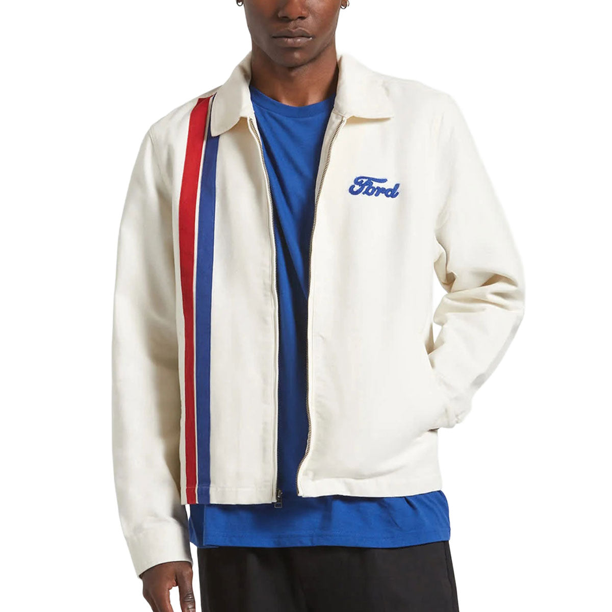 Brixton x Ford Number One Garage Jacket - Wimbleton White image 1