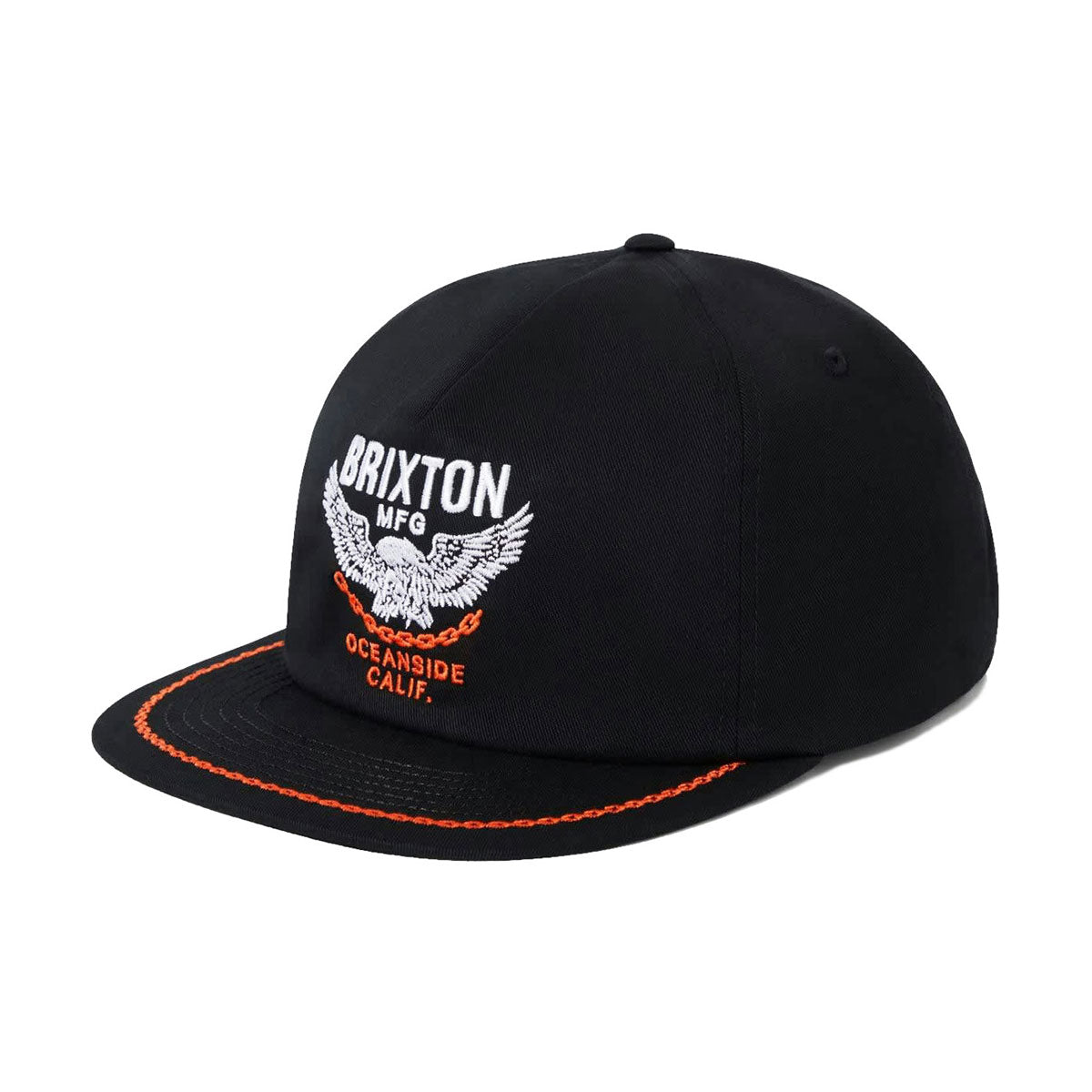 Brixton Waller Hp Snapback Hat - Black image 1