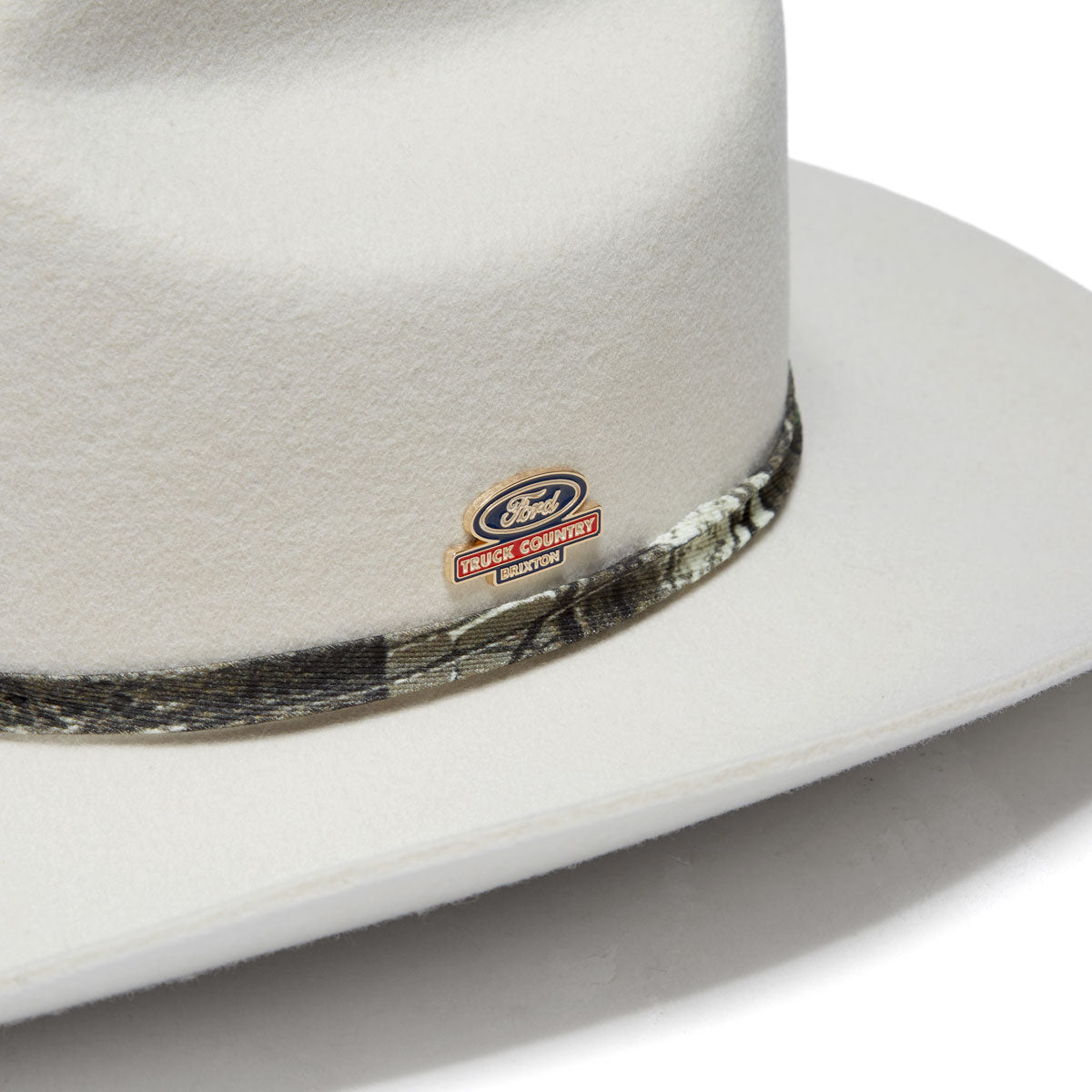 Brixton x Ford Truck Country Cowboy Hat - Wimbleton White/Camo image 3
