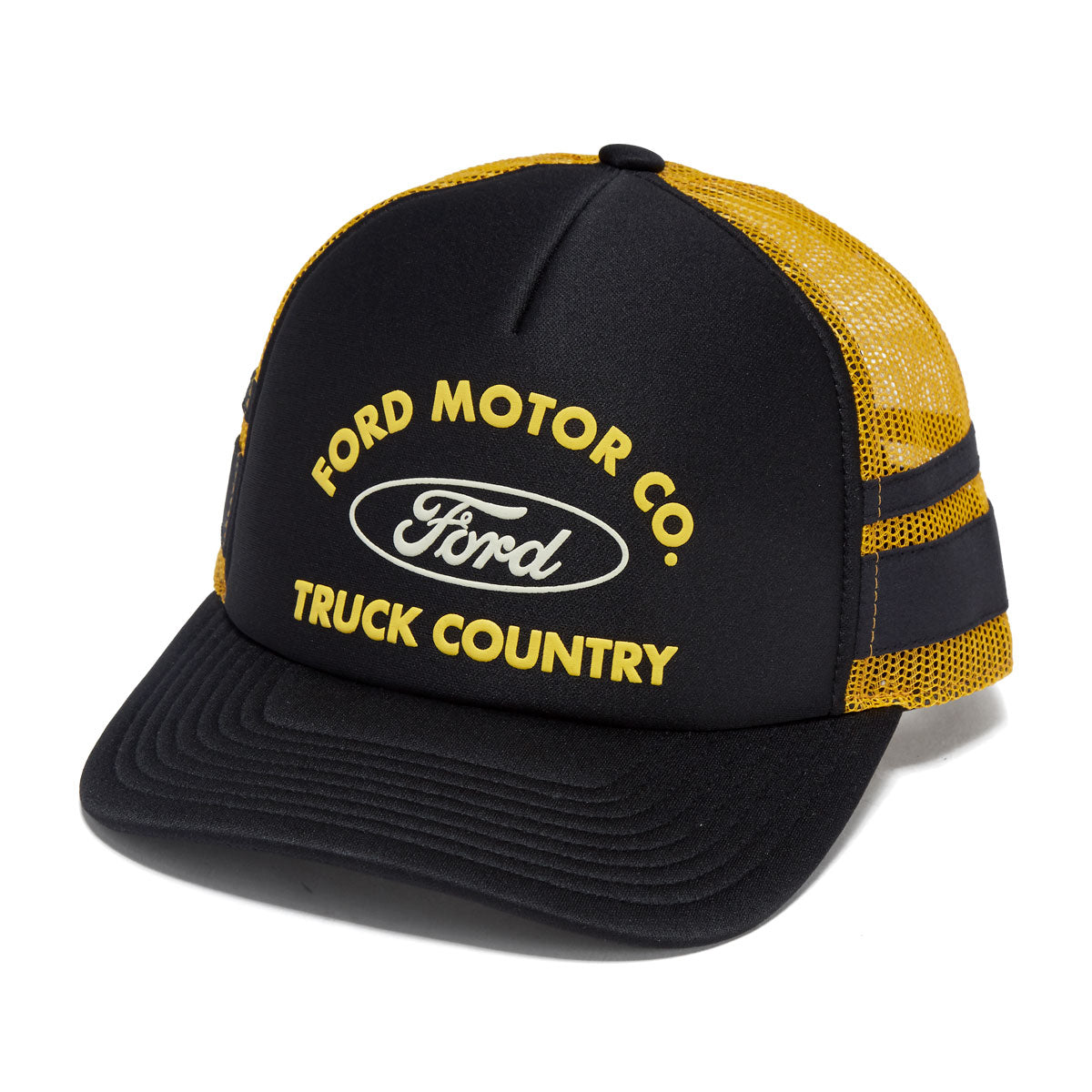 Brixton x Ford Built Tough Mp Trucker Hat - Burnt Rubber/Empire Yellow image 1