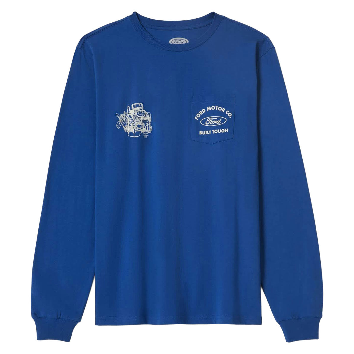 Brixton x Ford Built Tough Long Sleeve T-Shirt - Ford Blue image 1