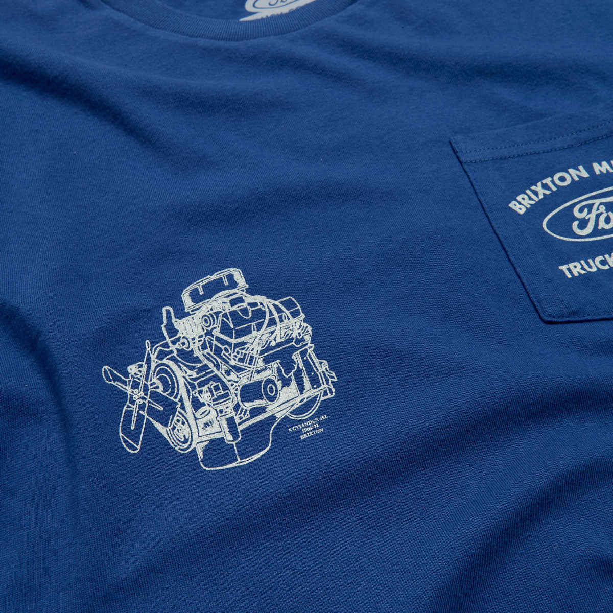 Brixton x Ford Built Tough Long Sleeve T-Shirt - Ford Blue image 4