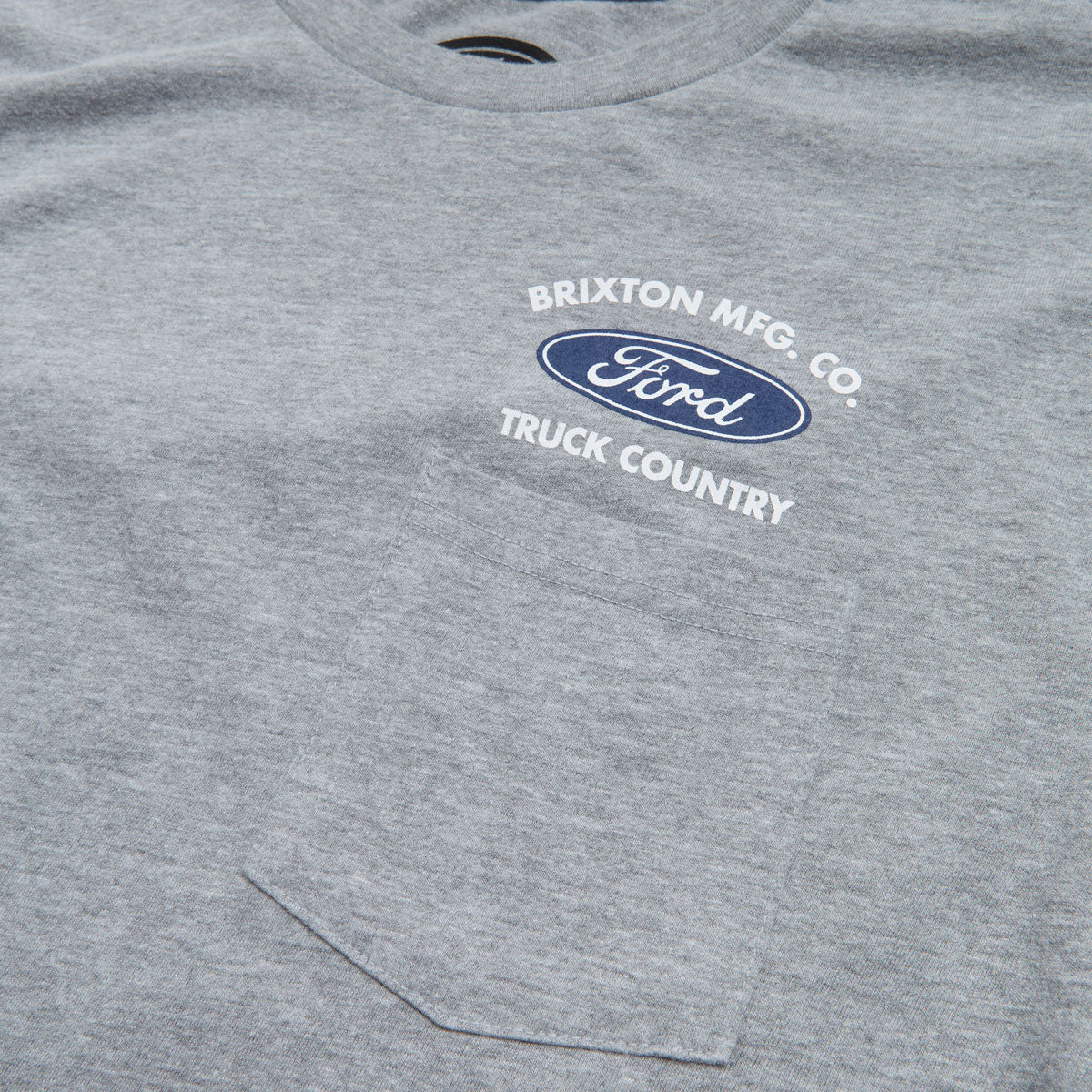 Brixton x Ford Truck Country Pocket T-Shirt - Heather Grey image 2