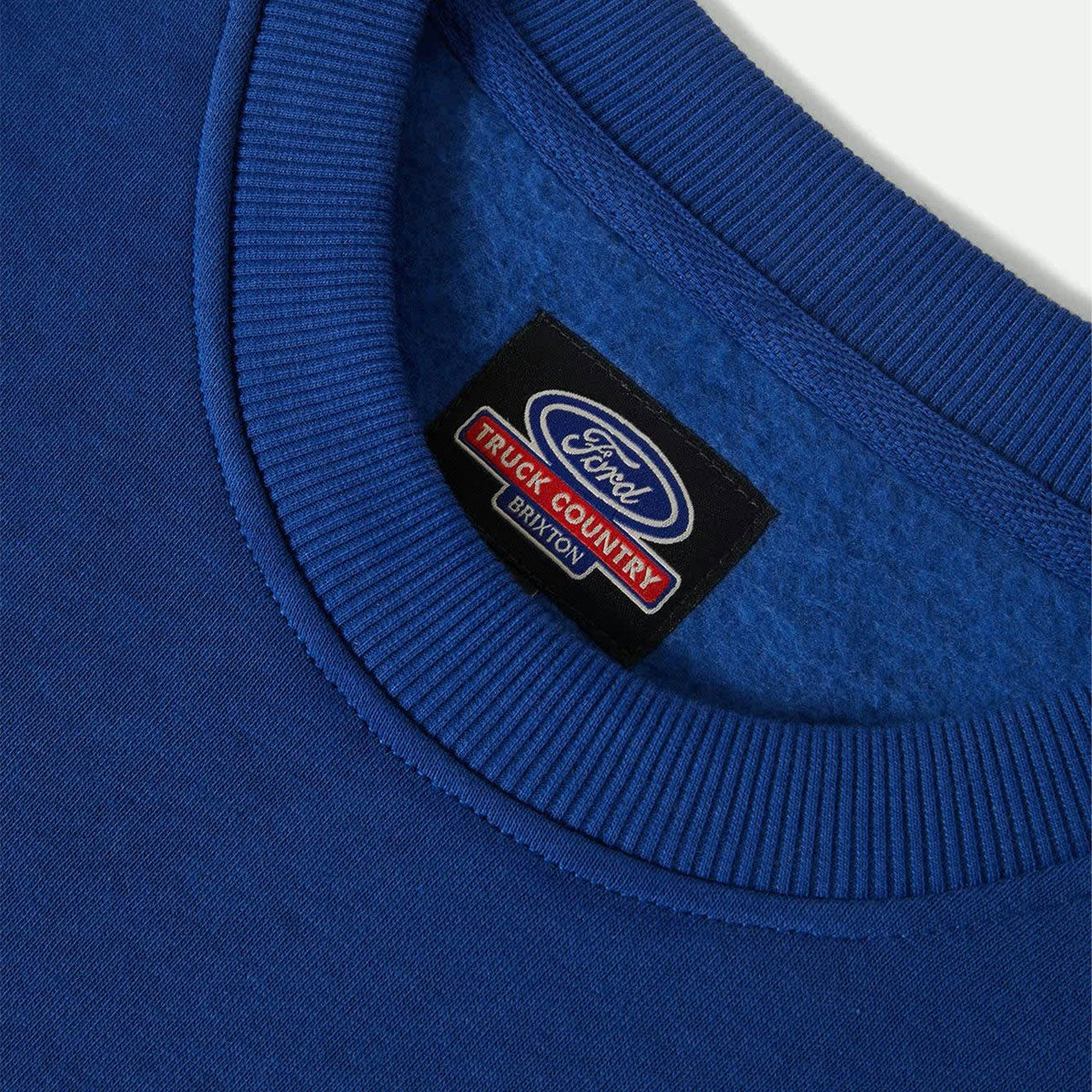 Brixton x Ford Number One Fleece Crew Sweatshirt - Ford Blue image 6