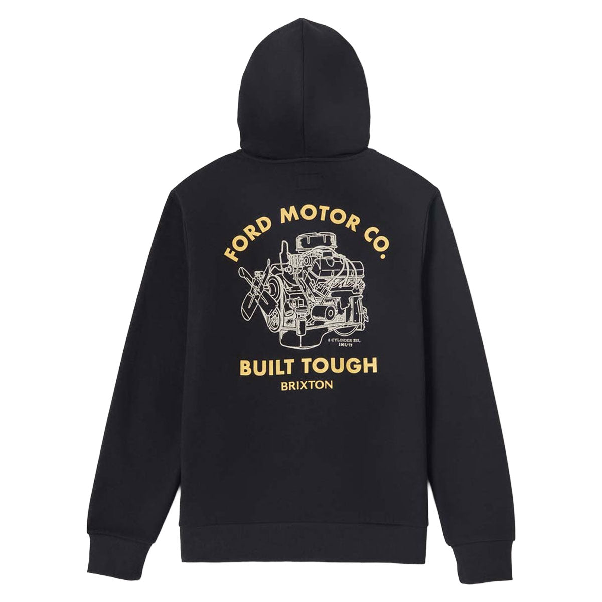 Brixton x Ford Built Tough Fleece Hoodie - Burnt Rubber image 3