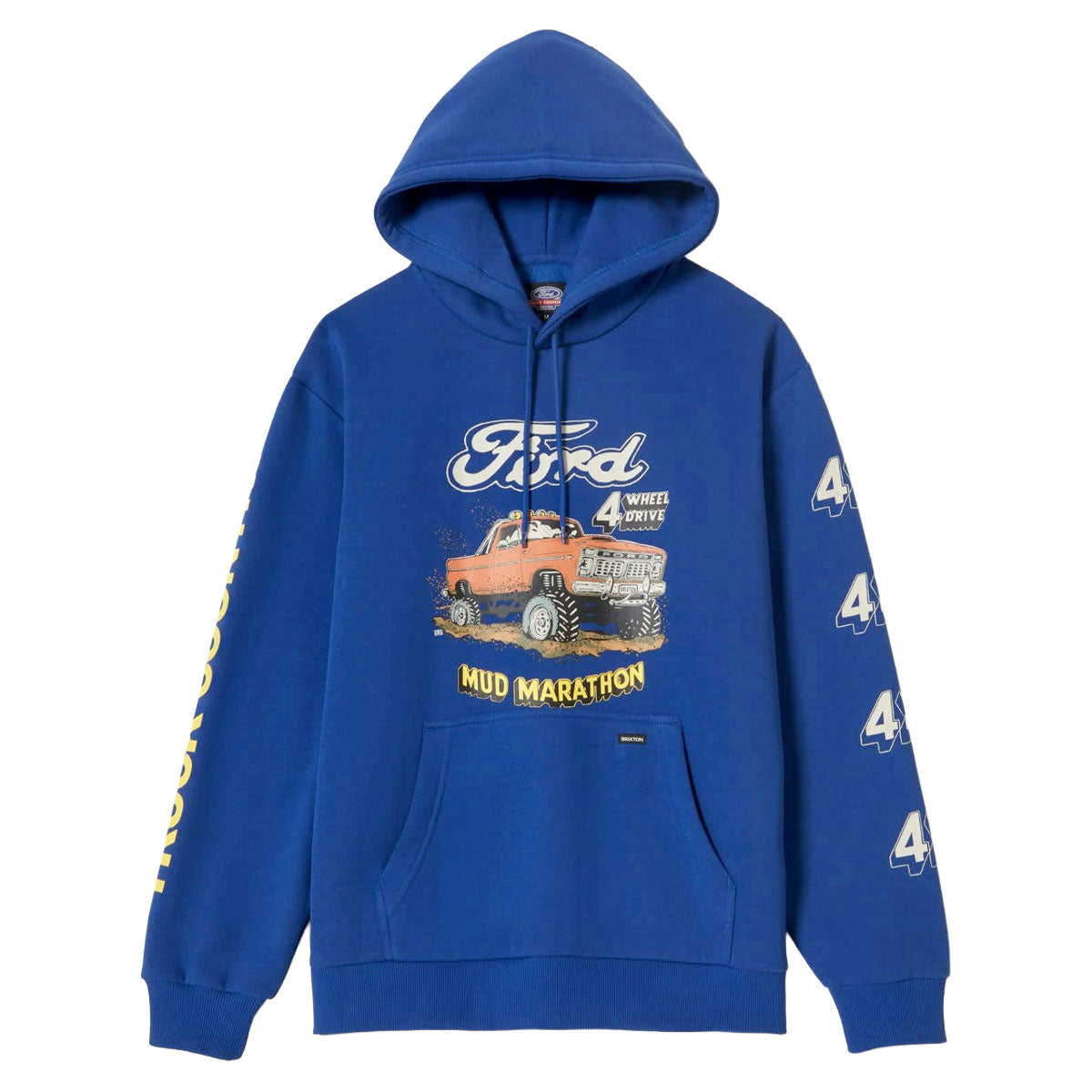 Brixton x Ford Mud Marathon Fleece Hoodie - Ford Blue image 5