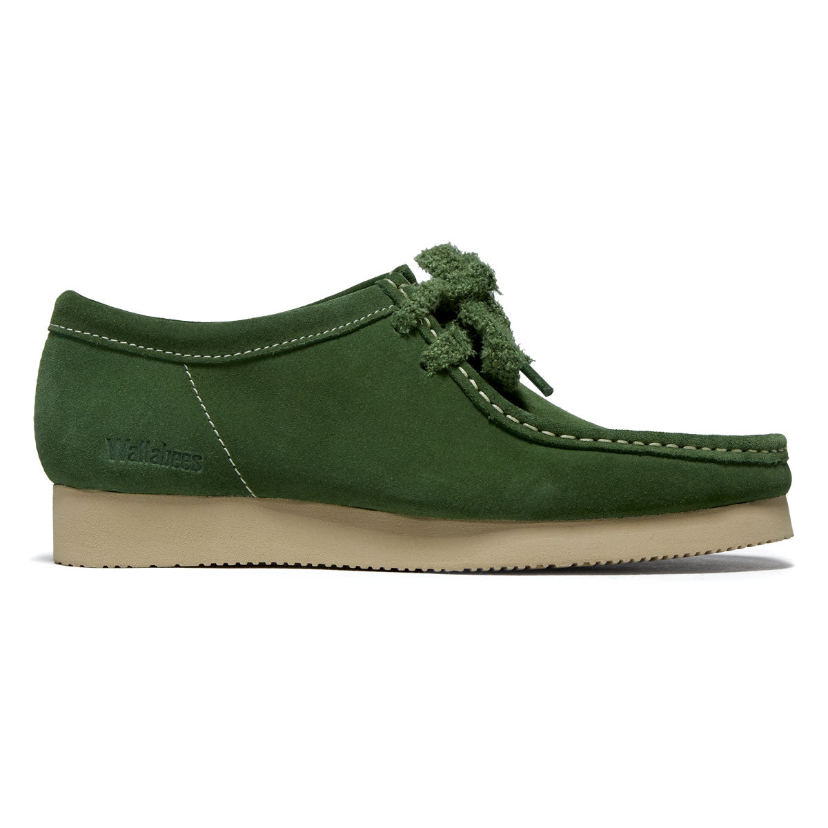 Clarks Wallabee 2604 Shoes - Green Suede image 1