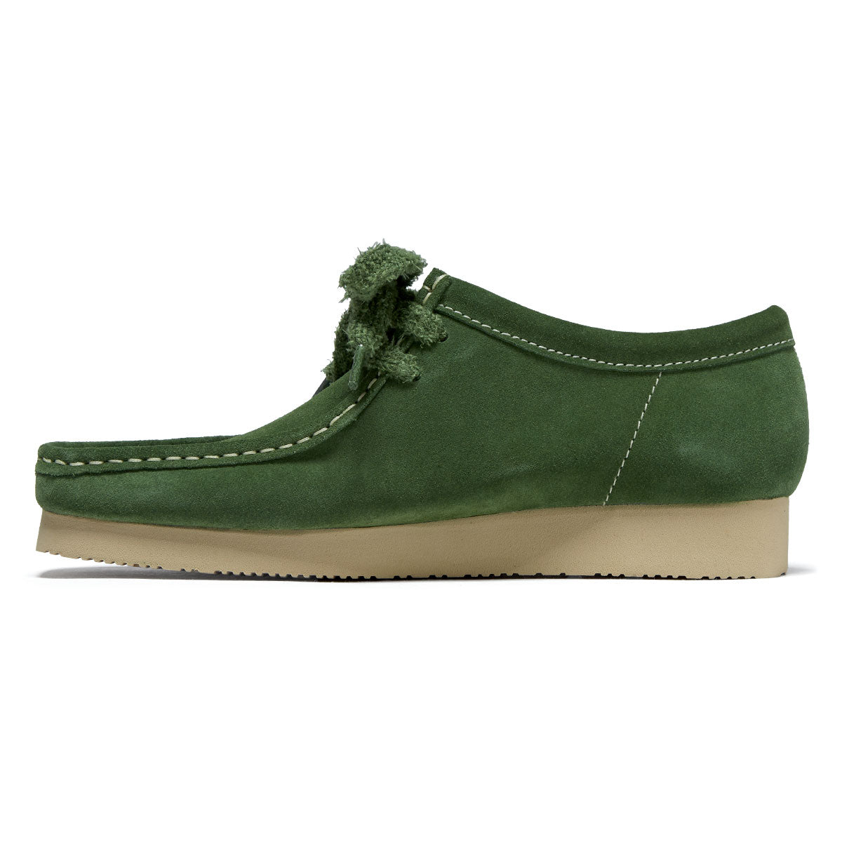 Clarks Wallabee 2604 Shoes - Green Suede image 2