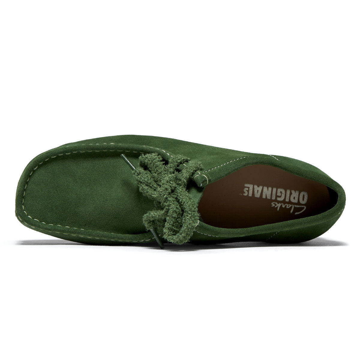 Clarks Wallabee 2604 Shoes - Green Suede image 3