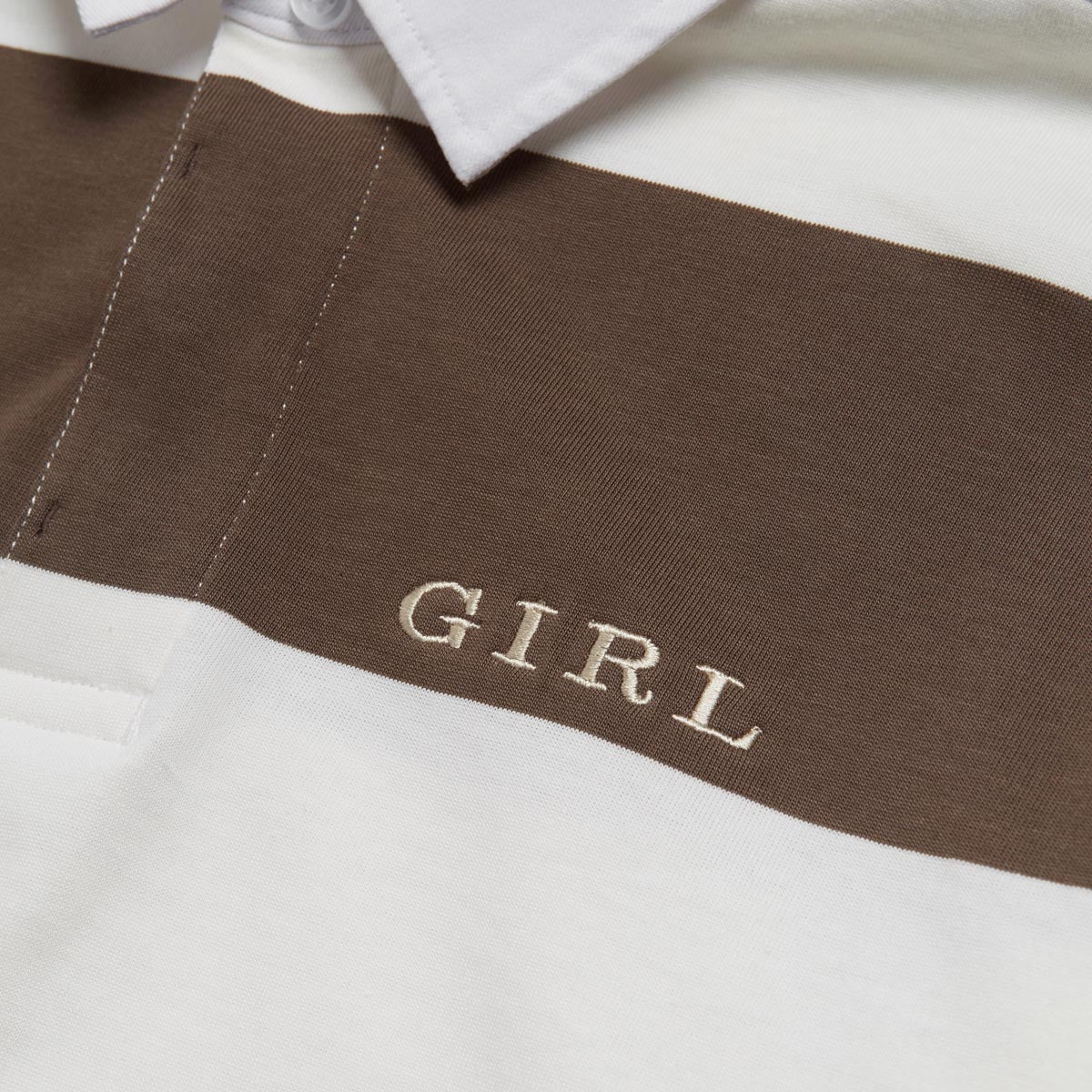 Girl Serif Rugby Jersey - Natural/Brown image 3