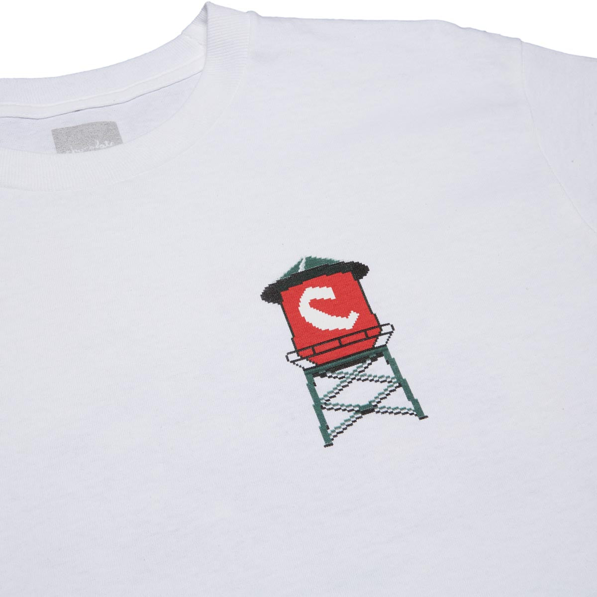 Chocolate Pixel City Long Sleeve T-Shirt - White image 3