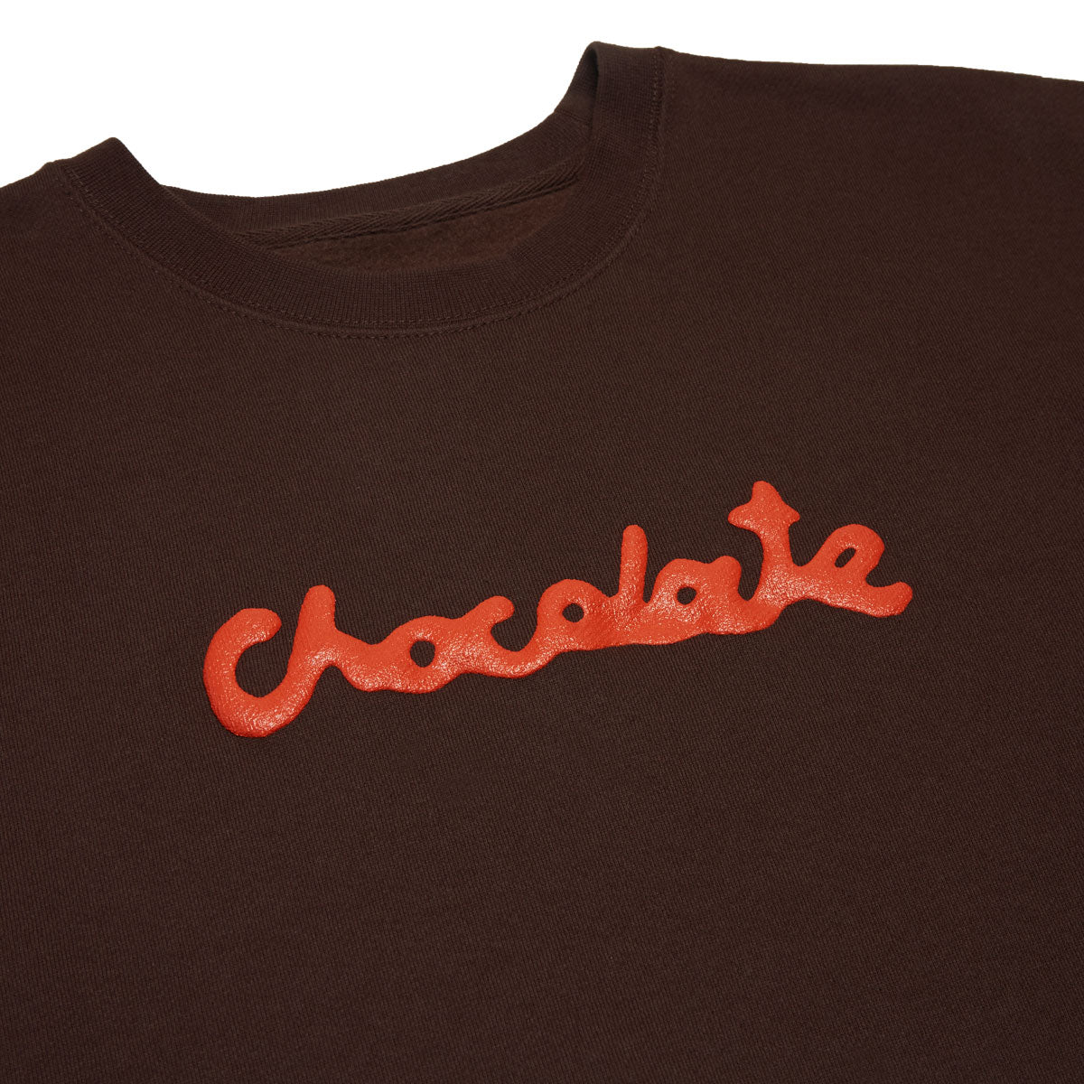 Chocolate Drip Script Crewneck Sweatshirt - Brown image 2