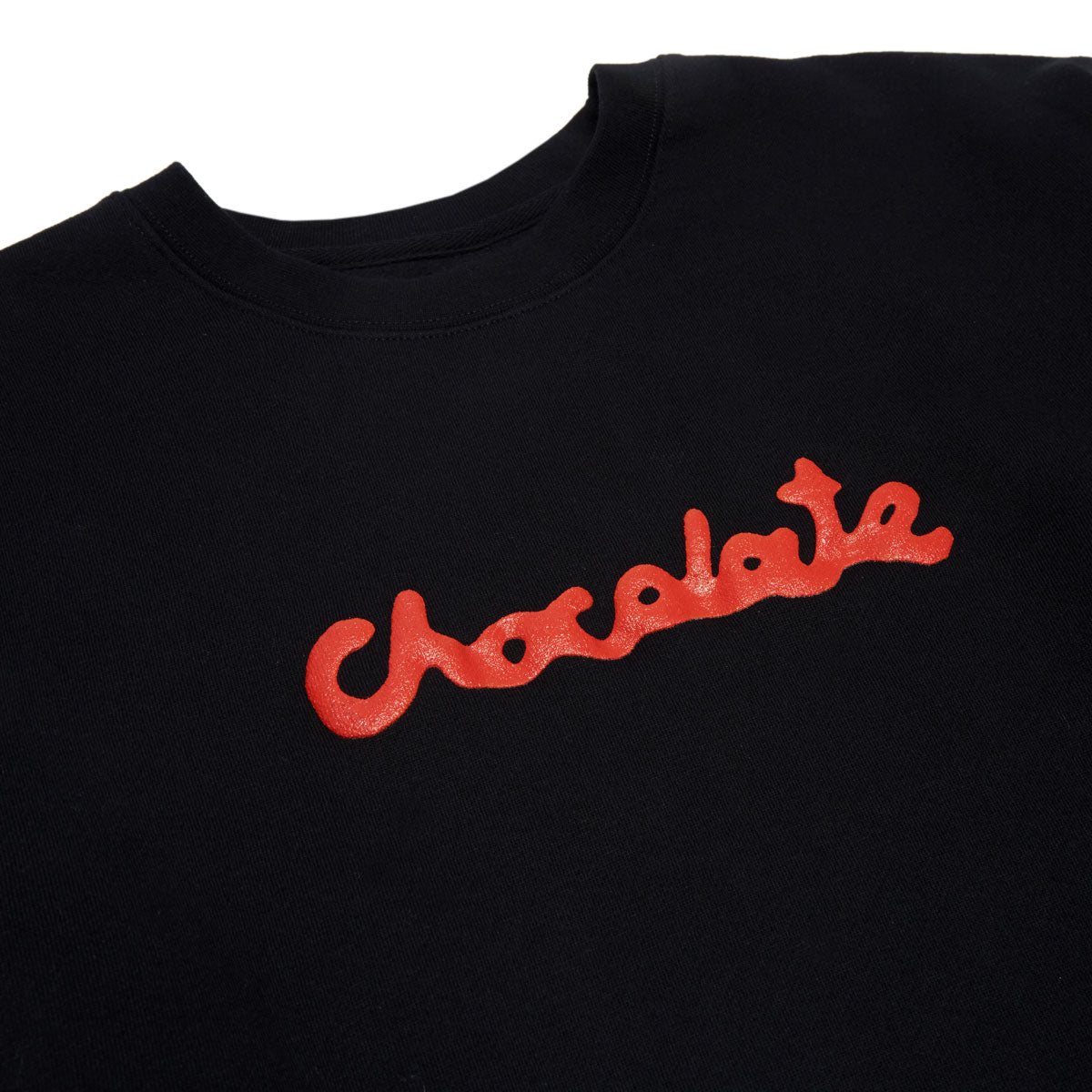 Chocolate Drip Script Crewneck Sweatshirt - Black image 2