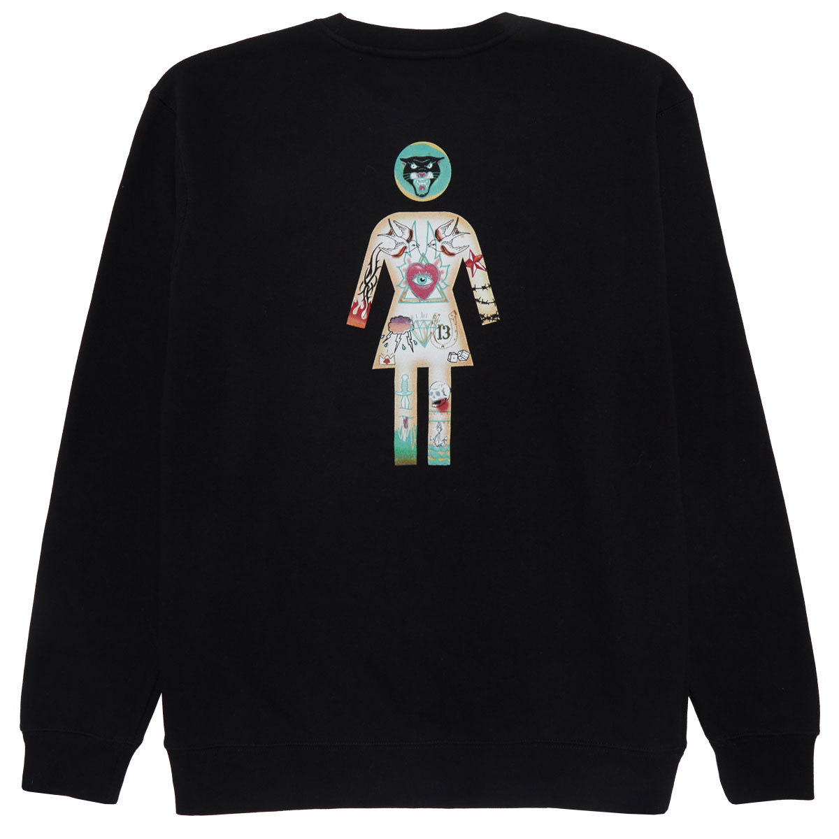 Girl Natas Crewneck Sweatshirt - Black image 2