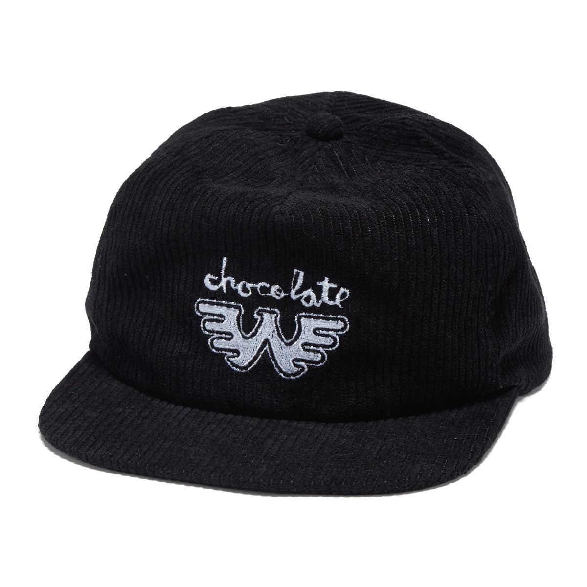 Chocolate x Waylon W Cord 5 Panel Hat - Black image 1