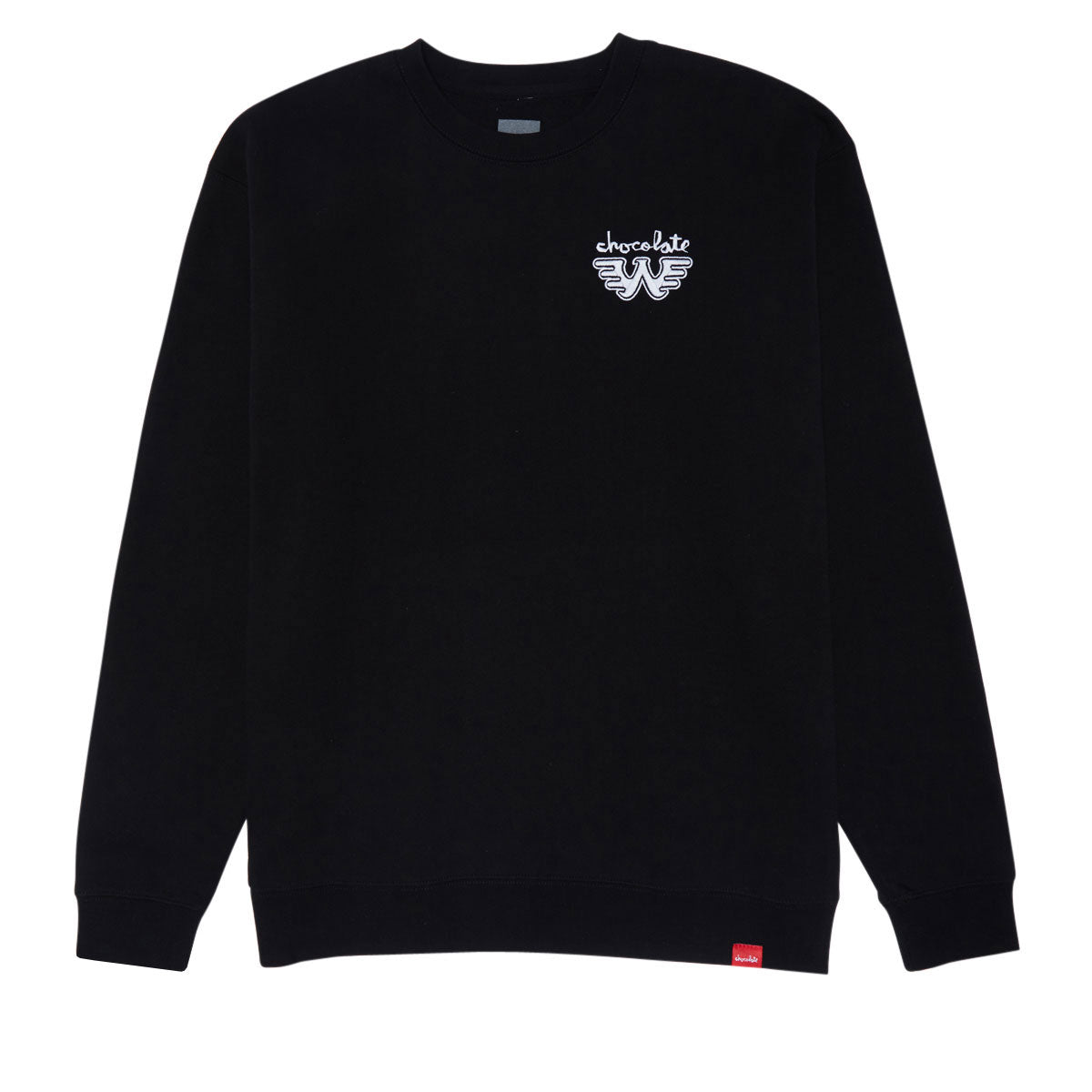 Chocolate x Waylon W Embroidered Crew Sweatshirt - Black image 1