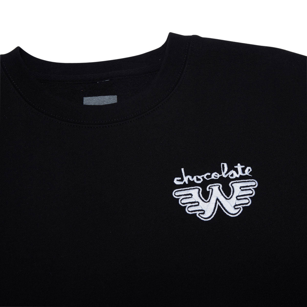 Chocolate x Waylon W Embroidered Crew Sweatshirt - Black image 2